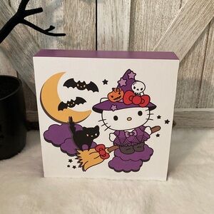 Hello Kitty Halloween Witch Tabletop or Wall Hanging Sign